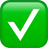 White check mark